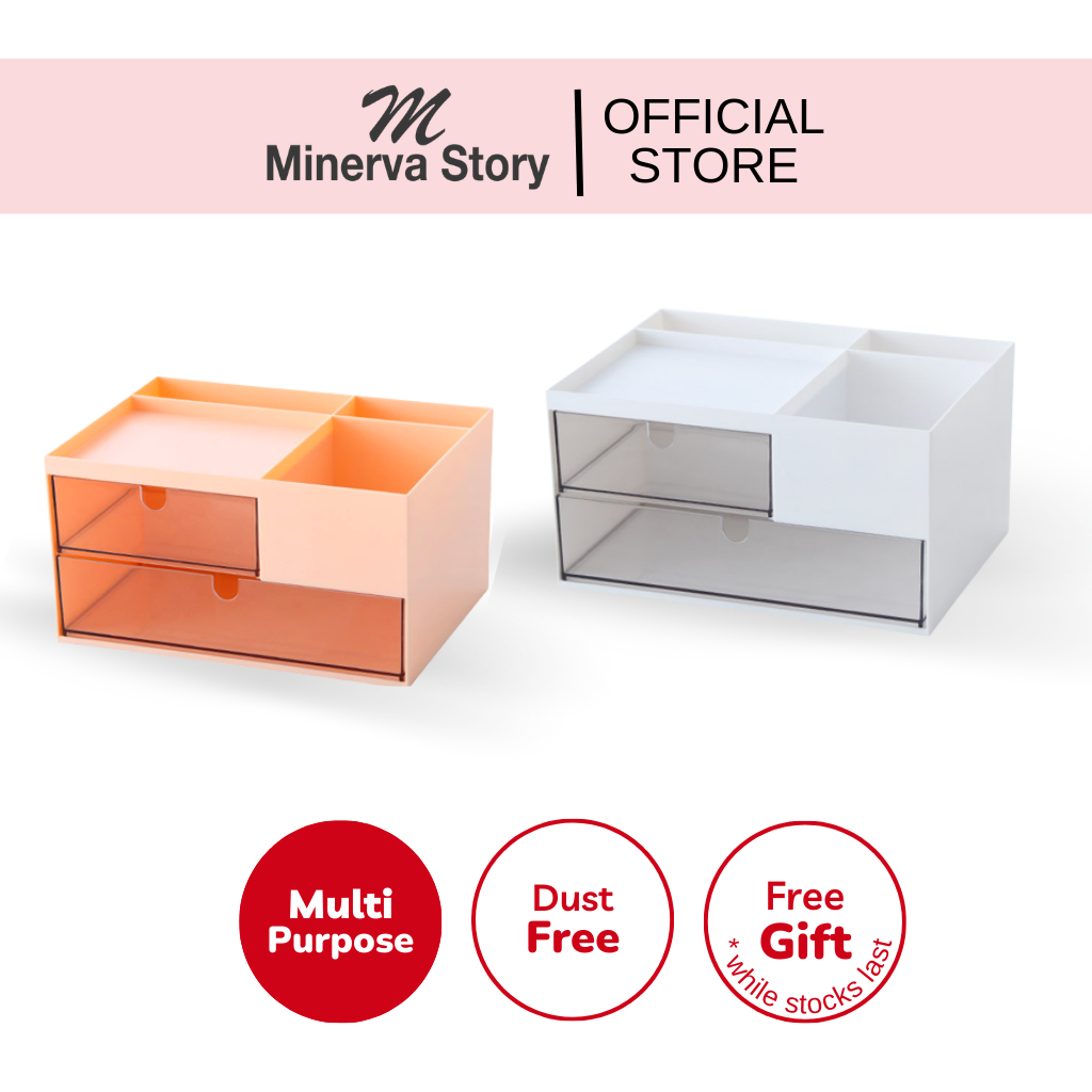 Large Capacity Makeup Organizer Stationery Storage Box Desk Organizer 大容量化妆品收纳盒