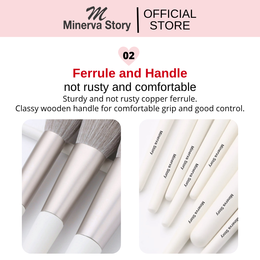 Winter White Kit 12pcs Makeup Brush Set - Image 3